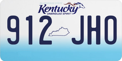 KY license plate 912JHO