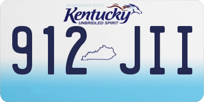 KY license plate 912JII