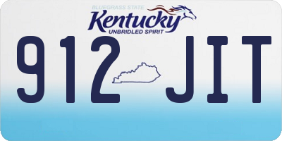 KY license plate 912JIT