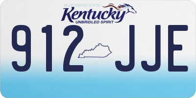 KY license plate 912JJE