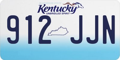 KY license plate 912JJN