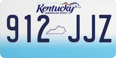 KY license plate 912JJZ