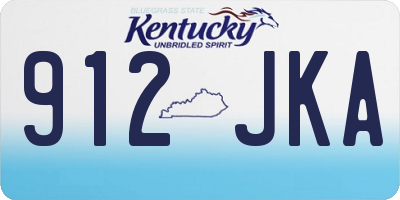 KY license plate 912JKA