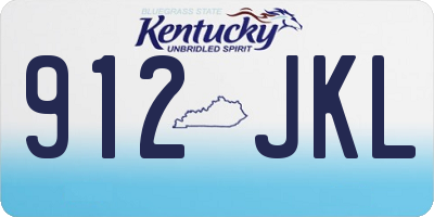 KY license plate 912JKL