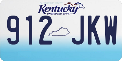 KY license plate 912JKW