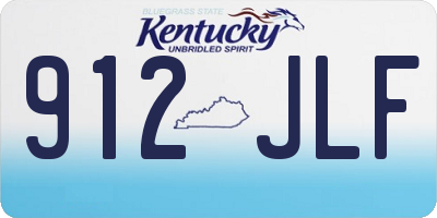 KY license plate 912JLF