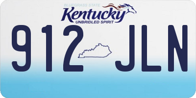 KY license plate 912JLN