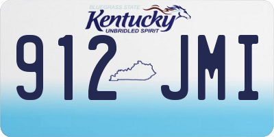 KY license plate 912JMI