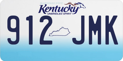 KY license plate 912JMK