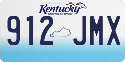 KY license plate 912JMX