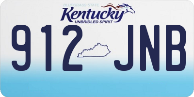 KY license plate 912JNB