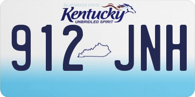 KY license plate 912JNH