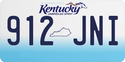 KY license plate 912JNI