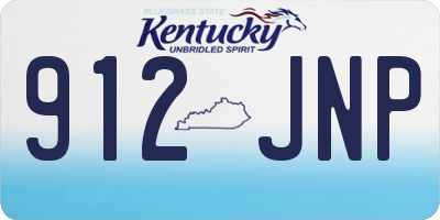 KY license plate 912JNP
