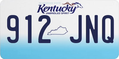 KY license plate 912JNQ