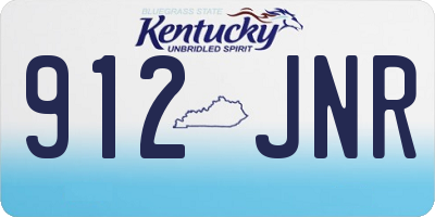 KY license plate 912JNR