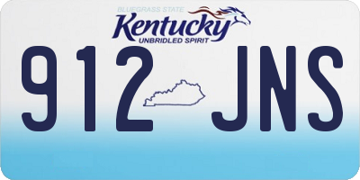 KY license plate 912JNS