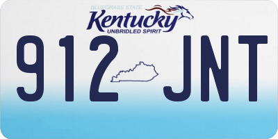 KY license plate 912JNT