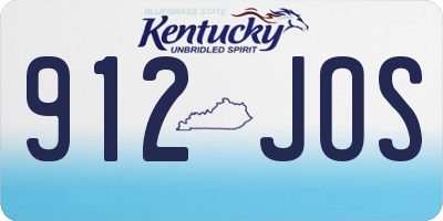 KY license plate 912JOS