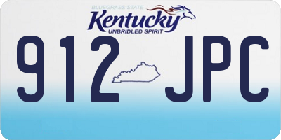 KY license plate 912JPC