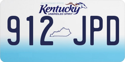 KY license plate 912JPD