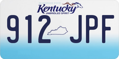 KY license plate 912JPF