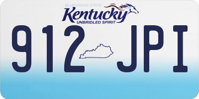 KY license plate 912JPI