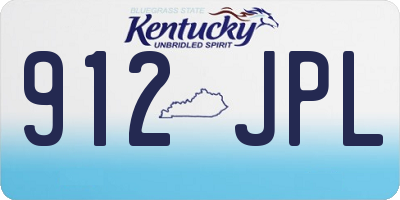 KY license plate 912JPL