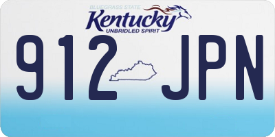 KY license plate 912JPN