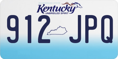 KY license plate 912JPQ