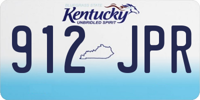 KY license plate 912JPR