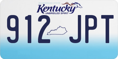 KY license plate 912JPT