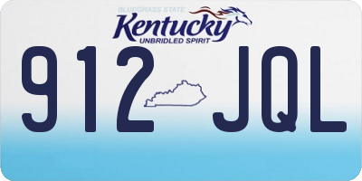 KY license plate 912JQL