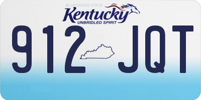 KY license plate 912JQT