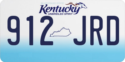 KY license plate 912JRD