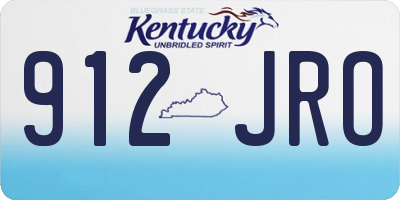 KY license plate 912JRO
