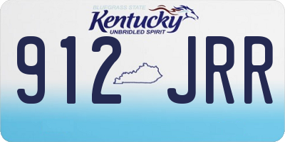 KY license plate 912JRR