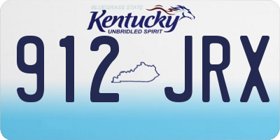 KY license plate 912JRX