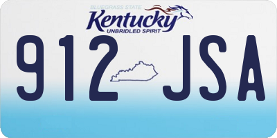KY license plate 912JSA