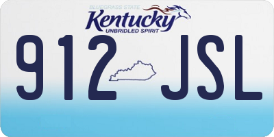 KY license plate 912JSL