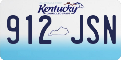 KY license plate 912JSN