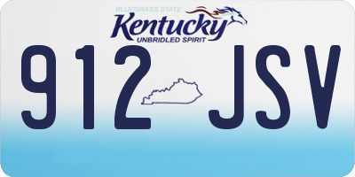 KY license plate 912JSV