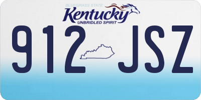 KY license plate 912JSZ