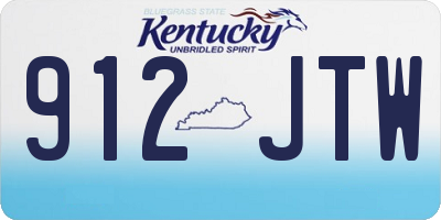 KY license plate 912JTW