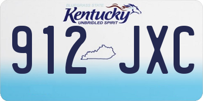KY license plate 912JXC