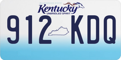KY license plate 912KDQ