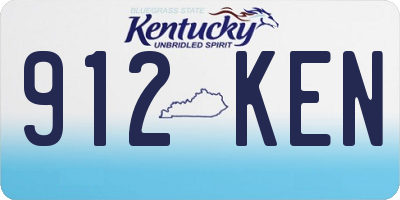 KY license plate 912KEN