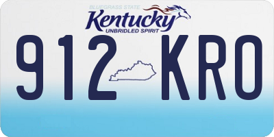 KY license plate 912KRO