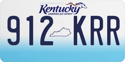 KY license plate 912KRR