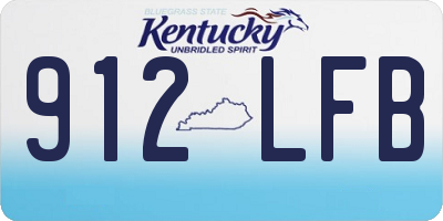 KY license plate 912LFB